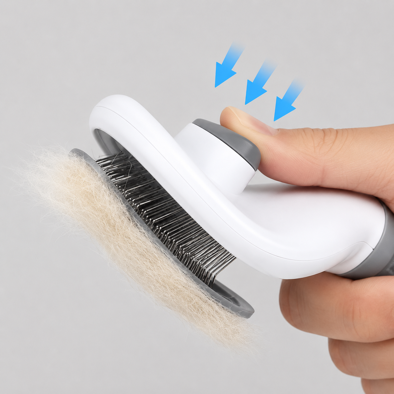 One-Click Pet Slicker Brush