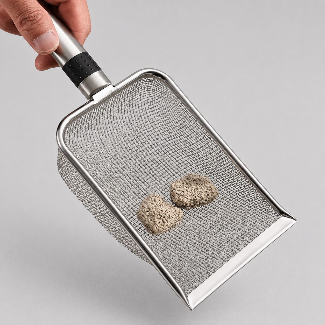 Stainless Steel Fine Mesh Cat Litter Scoop