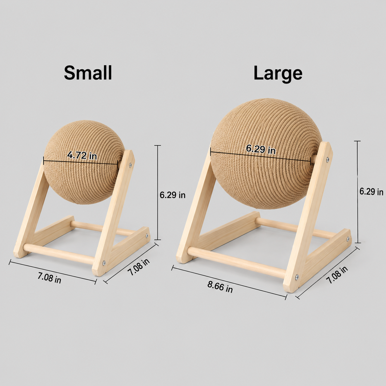 Wooden Cat Scratching Ball