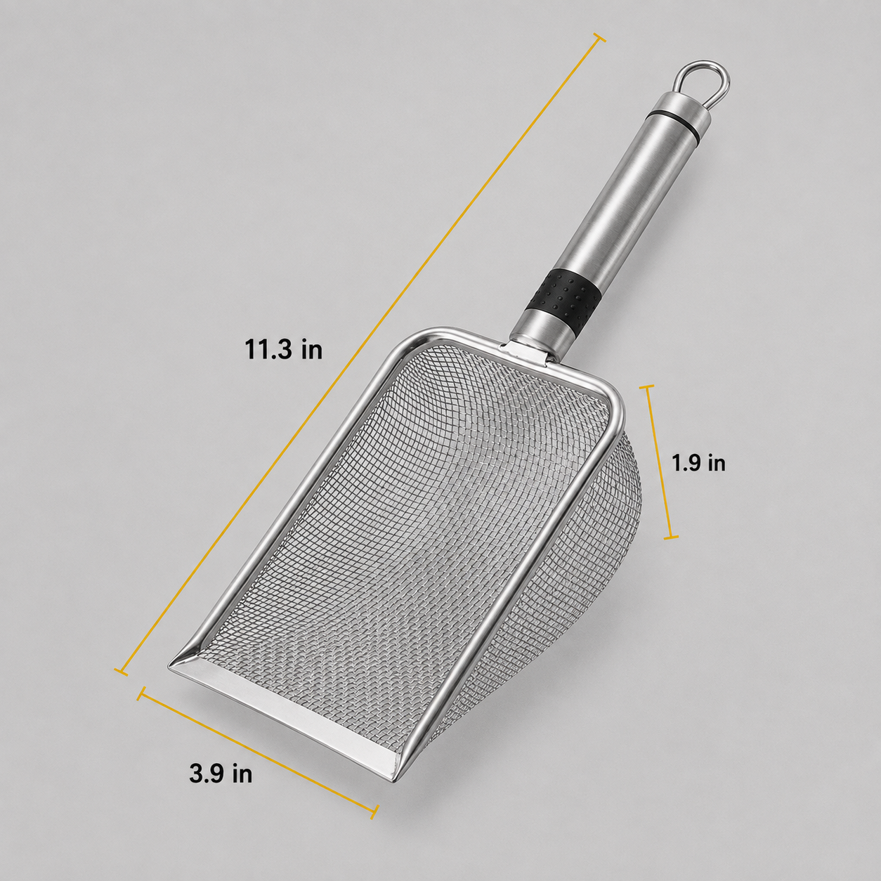Stainless Steel Fine Mesh Cat Litter Scoop