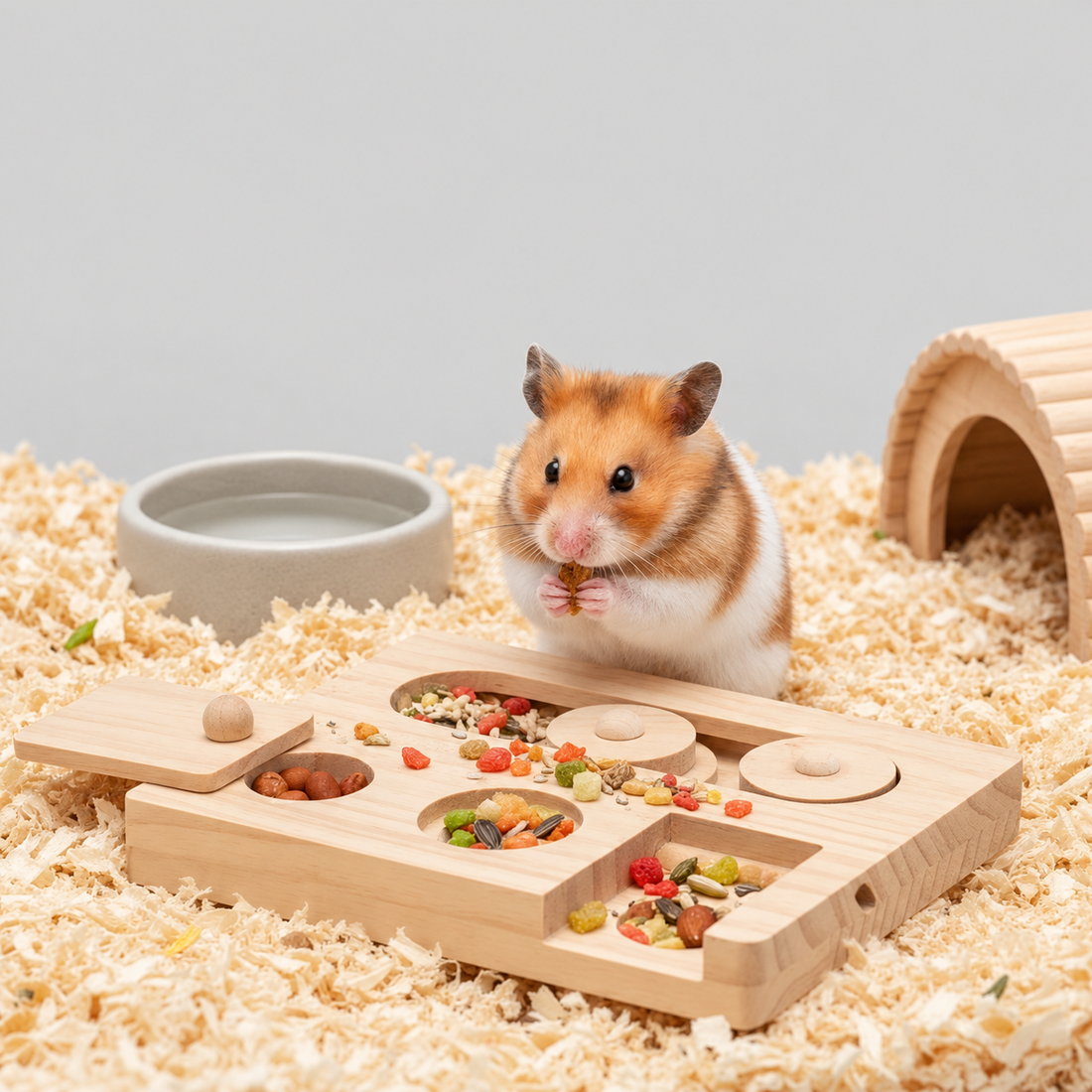 Wooden Small Pet Foraging Puzzle