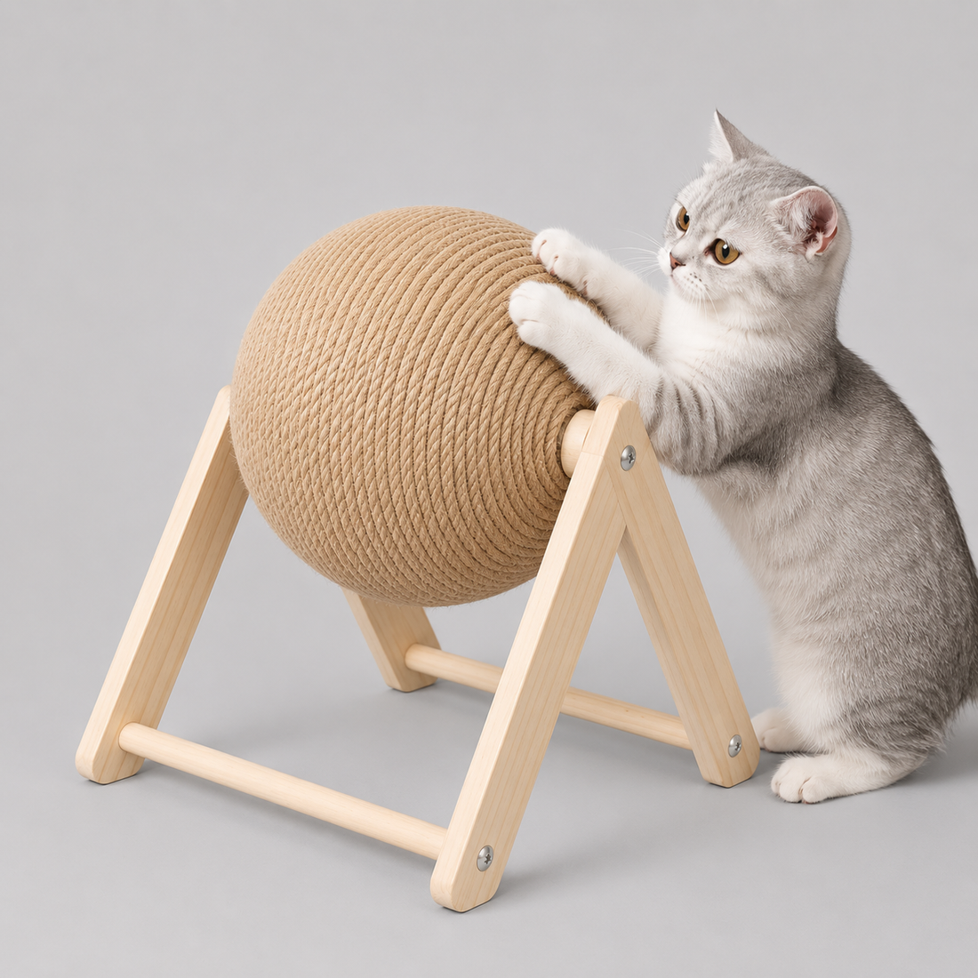 Wooden Cat Scratching Ball